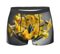 Boxers Homme Extensible Trunk Bouquet De Jonquilles Imprimé Ample Boxer Briefs pour Quotidien Hommes XXL