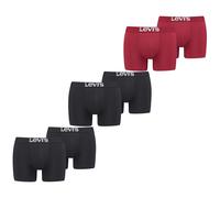 Boxers Levis Pour Hommes Unis Basic Rouge Blanc Bleu Gris Noir - Pack De 6