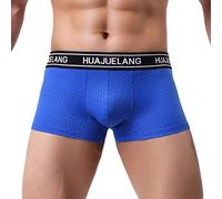 Boxers longs pour homme - Style rétro - Avec taille élastique - Sous-vêtements légers - Culotte respirante - Coupe ajustée - Évacuation de l'humidité - Couleur unie - Décontracté, a, XXL