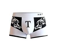 Boxers pour homme - Caleçon confortable avec imprimé ailé - Respirant - Taille élastique - Sous-vêtements doux et parfaits - Sous-vêtements décontractés pour le sport et la vie quotidienne, Blanc