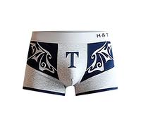Boxers pour homme - Caleçon confortable avec imprimé ailé - Respirant - Taille élastique - Sous-vêtements doux et parfaits - Sous-vêtements décontractés pour le sport et la vie quotidienne, gris, 3XL
