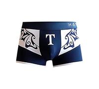 Boxers pour homme - Caleçon confortable avec imprimé ailé - Respirant - Taille élastique - Sous-vêtements doux et parfaits - Sous-vêtements décontractés pour le sport et la vie quotidienne, bleu foncé