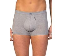 Boxers pour homme - Coton égyptien - Modèle Shorty - ZD - Couleurs et tailles disponibles (de la S à la 2XL) - Argenté - XL