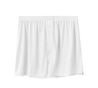 Boxers pour homme - En coton - Style rétro - Respirant - Tissu doux - Élastique - Jambes fendues - Confort maximal lors des activités quotidiennes, Blanc., L