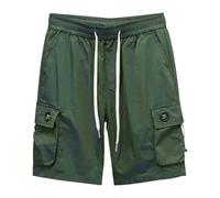 Boxers pour hommes Loisirs Short cargo léger pour homme Sergé pour les actifs Avec poches pratiques Coupe régulière Short de sport Élégant Blanc Short de boxe, O Vert., XL