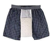 Boxers pour Incontinence Caleçons D'Incontinence pour Homme avec Coussinet Absorbant Coton À Absorption Régulière Réutilisables pour Incontinence Urinaire de La Prostate Chirurgie,XL,Blue