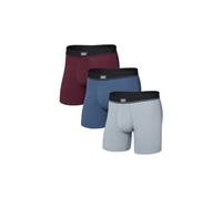 Boxers saxx essential cotton brief fly gris bleu marron homme lot de 3