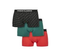 Urban Classics Boxers Organique Noël – Lot de 3 Homme Rouge/Vert S 95% coton, 5% polyester