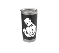 Boxeur Dessin Boxe occidentale Sports d'intérieur Gobelet isotherme en acier inoxydable double paroi