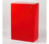 BOXEXPERT Boîte de distribution extérieure en plastique ABS IP65 - Boîtier rouge (série Fleet) 600 x 400 x 200 mm - Armoire murale extérieure - Boîtier industriel étanche - Boîtier vide - Boîte à
