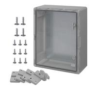 BOXEXPERT coffret de distribution exterieur IP65 ABS 300x200x130mm Fleet, etanche, armoire electrique/coffret mural, boitier industriel vide, noir