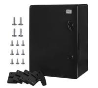 BOXEXPERT coffret de distribution exterieur IP65 ABS 400 x 300 x 170 mm Fleet, etanche, armoire electrique/coffret mural, boitier industriel vide, noir