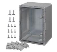 BOXEXPERT coffret de distribution exterieur IP65 ABS 400 x 300 x 220 mm Fleet, etanche, armoire electrique/coffret mural, boitier industriel vide, noir