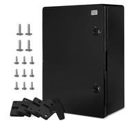 BOXEXPERT coffret de distribution exterieur IP65 ABS 500 x 350 x 190 mm Fleet, etanche, armoire electrique/coffret mural, boitier industriel vide, noir