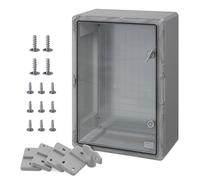 BOXEXPERT coffret de distribution exterieur IP65 ABS 500 x 350 x 190 mm Fleet, etanche, armoire electrique/coffret mural, boitier industriel vide, noir