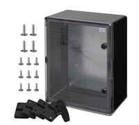 BOXEXPERT coffret de distribution exterieur IP65 ABS 500 x 400 x 240 mm Fleet, etanche, armoire electrique/coffret mural, boitier industriel vide, noir