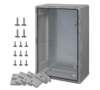 BOXEXPERT coffret de distribution exterieur IP65 ABS 600 x 400 x 200 mm Fleet, etanche, armoire electrique/coffret mural, boitier industriel vide, noir