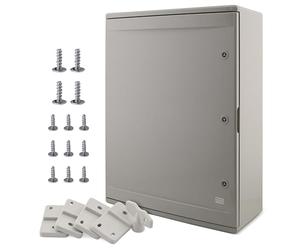 BOXEXPERT coffret de distribution exterieur IP65 ABS 800 x 600 x 260 mm Fleet, etanche, armoire electrique/coffret mural, boitier industriel vide, noir