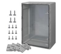 BOXEXPERT® coffret electrique etanche exterieu [plastique ABS - IP65] Gris porte transparente (la série Fleet) 700x500x250mm | boitier electrique | coffret électrique étanche | armoire electrique