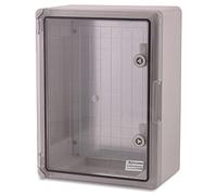 BOXEXPERT® coffret electrique etanche exterieu [plastique ABS - IP65] Gris porte transparente (la série Fleet) 350x250x150mm | boitier electrique | coffret électrique étanche | armoire electrique