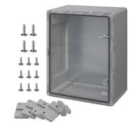 BOXEXPERT® coffret electrique etanche exterieu [plastique ABS - IP65] Gris porte transparente (la série Fleet) 500x400x240mm | boitier electrique | coffret électrique étanche | armoire electrique