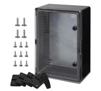 BOXEXPERT® coffret electrique etanche exterieu [plastique ABS - IP65] Noir porte transparente (la série Fleet) 500x350x190mm | boitier electrique | coffret électrique étanche | armoire electrique