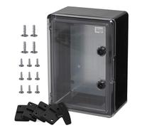 BOXEXPERT® coffret electrique etanche exterieu [plastique ABS - IP65] Noir porte transparente (la série Fleet) 350x250x150mm | boitier electrique | coffret électrique étanche | armoire electrique