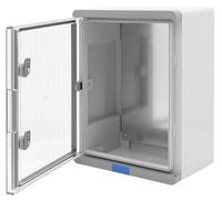 BOXEXPERT® Coffret étanche IP67 avec porte transparente, ABS gris 400x300x170 mm | Extérieur | Série Fleet Pro | Coffret vide