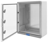 BOXEXPERT® Coffret étanche IP67 avec porte transparente, ABS gris 500x400x180 mm | Extérieur | Série Fleet Pro | Coffret vide