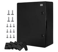 BOXEXPERT - Série Fleet - Boîtier industriel - IP65 - Vide - En plastique ABS - Plaque de montage - Verrouillage - Différentes tailles - Porte noire