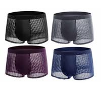 Boxhero Boxer en Fibre de Bambou sous-vêtements for Hommes sous-vêtements Respirants Boxer Slips (Color : Mix, Size : 5XL)