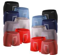 Boxhero sous-vêtements pour Hommes,Boxeurs en Bambou pour Hommes,caleçons Respirants Confortables évacuant l'humidité,Boxeurs en Bambou Box Hero adaptés aux Hommes obèses (4 pièces-A,4XL(90-100KG))