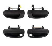 BOXI 80683 80684 80685 80686 Lot de 4 poignées de porte extérieures avant arrière gauche droite de rechange pour Hyundai Accent 2000-2006 Noir texturé (OEM # 8265025000 8266025000 8365025000