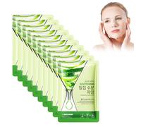 Boxiatil 10PCS Masque En Tissu Avec Effet Calmant | Le Aloe Vera Hydrate Et Apaise La Peau En 15 Minutes | Avec Extrait De Aloe Vera,Rougeurs Hydratantes, Apaisantes Et Calmantes