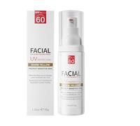 Boxiatil Crème solaire pour le visage SPF60 - Écran solaire teinté pour le visage et le corps, formule non grasse avec crème de jour teintée pour un bronzage sain et une peau éclatante. Protège et ill