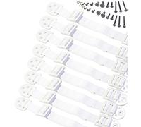 Boxiki kids Ensemble d'ancrage réglable pour Meubles Anti-Embouts. 8 pièces de Bracelets de sécurité bébé des Sangles Anti-tremblement de Terre et des Supports muraux pour la télévision. (Blanc)