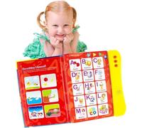 Boxiki Kids Livre Sonore ABC Anglais pour Les Enfants éducatif Jouet. Activités d'apprentissage pour Les Lettres, Les Mots, Les Chiffres, Les Formes, Les Couleurs et Les Animaux pour Les Tout-Petits