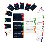 Boxiki Travel Protection Carte Bancaire RFID Lot de 20 Protege Carte Bancaire sans Contact et Étui Passeport Anti RFID, 15 Pochettes Carte de Credit + 5 Etuis Passeport, Code Couleur