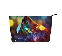 BOXILTD Belle trousse de maquillage Aurora - Trousse de maquillage de voyage souple, compacte avec fermeture éclair, idéale pour les essentiels, Une pierre étincelante, taille unique