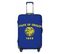 BOXILTD Housse de protection pour bagage de voyage avec drapeau de l'État de l'Oregon - Housse de protection pour valise de 45,7 à 81,3 cm - Noir, violet, rouge, noir, X-Large