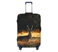 BOXILTD Housse de protection pour bagage de voyage Motif Elk in the Meadow - Pour valise de 45,7 à 81,3 cm - Noir, violet, rouge, noir, Large