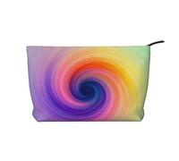 BOXILTD Jolie trousse de maquillage en forme de tigre - Trousse de maquillage de voyage souple, compacte avec fermeture éclair, idéale pour les essentiels, Vortex coloré, One Size