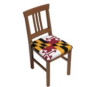 BOXILTD Lot de 2 housses de siège imperméables pour chaises de salle à manger, canapé, chaise et salle à manger Motif drapeau du Maryland