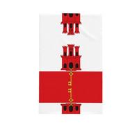 BOXILTD Lot de torchons de cuisine motif drapeau de Gibraltar - Torchons ultra doux, absorbants, séchage rapide, 40,6 x 66 cm, noir