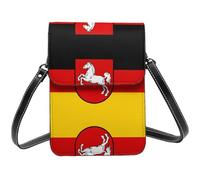 BOXILTD Petit sac à bandoulière drapeau de la Basse-Saxe pour femme - Mini sac à main à bandoulière avec emplacements pour cartes de crédit, sac à main pour téléphone portable, noir