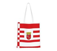 BOXILTD Sac fourre-tout marron - Sacs fourre-tout élégants en toile pour femme, sac d'épicerie réutilisable, en tissu, Bannière Brême, One Size