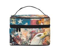 BOXILTD Soaring Eagle Grande trousse de maquillage pour femme - Trousse de maquillage de voyage pour la maison, la salle de sport et les longs voyages, noire, Autour des palombes, One Size