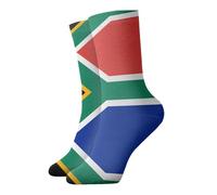 BOXILTD Socquettes pour homme et femme - Motif drapeau de l'Afrique du Sud - Chaussettes d'hiver solides et chaudes - Noir