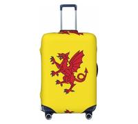 BOXILTD Somerset Housse de protection pour bagage de voyage avec drapeau du comté - Housse de protection pour valise de 45,7 à 81,3 cm, noir, violet, rouge, noir, Medium