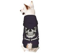 BOXILTD Sweat à capuche pour animal de compagnie Motif tête de mort | Créez un look d'Halloween ludique pour que votre chiot attire l'attention lors d'événements d'Halloween et de promenades